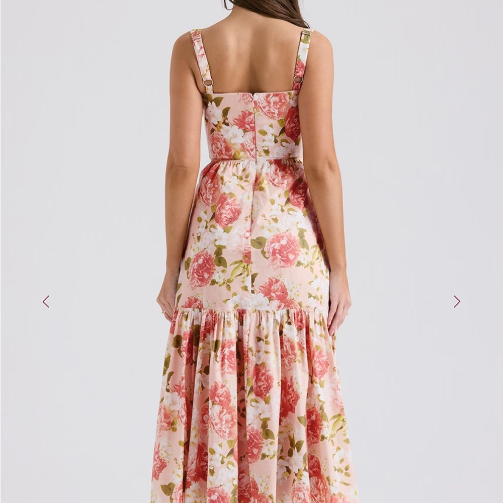 House of CB Pink Floral Midi Dress - Picture 4 of 12